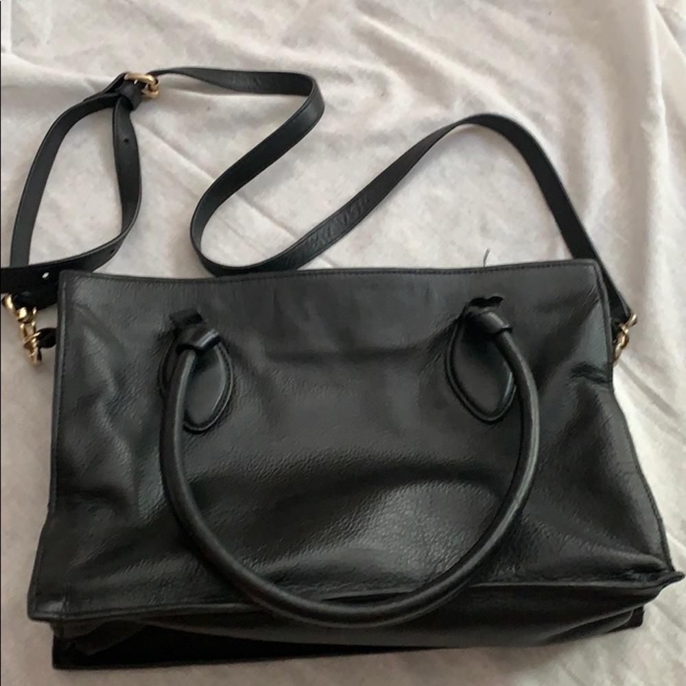 Black soft leather Foley & Corinna purse